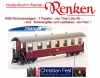 Train Line HSB Personenwagen - 7 Fenster mit Zubehr von Fesl: Scherengitter und Lasthaken
